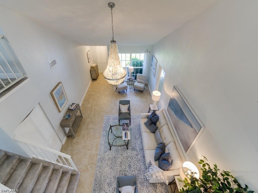 Looking down from the LOFT upstairs.