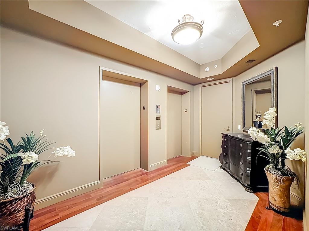 Private elevator entry to unit