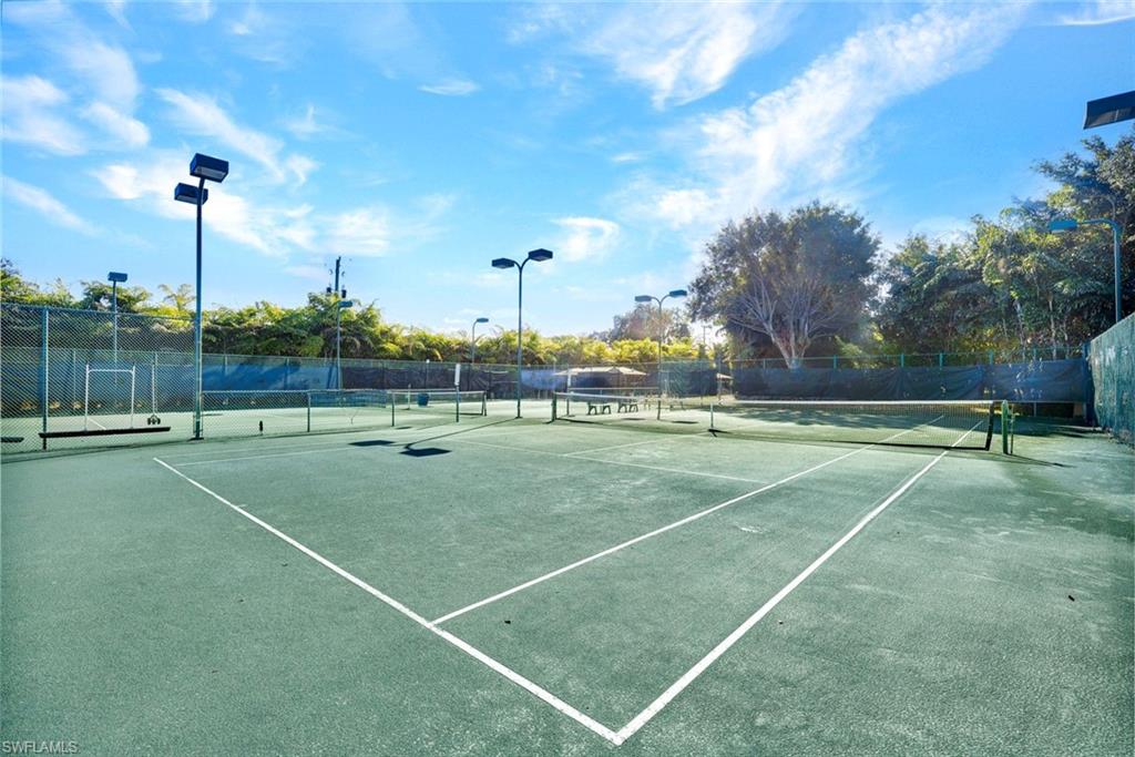 View of tennis court