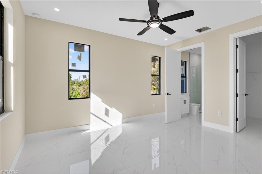 Master bedroom suite with lots of natural light
