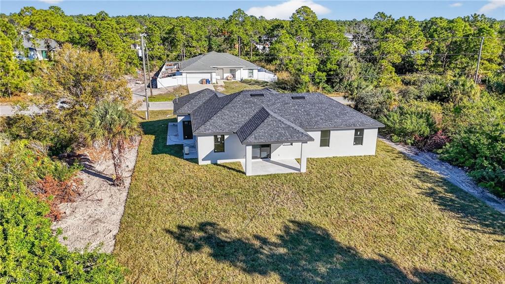 Backyard of house