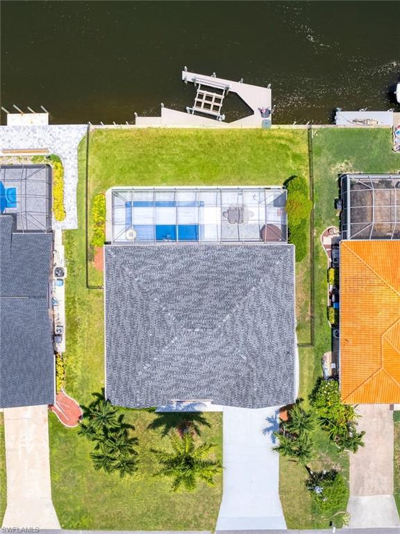 Bird's eye view of a large body of water