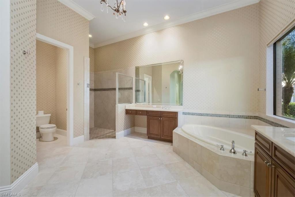 Separate shower and tub