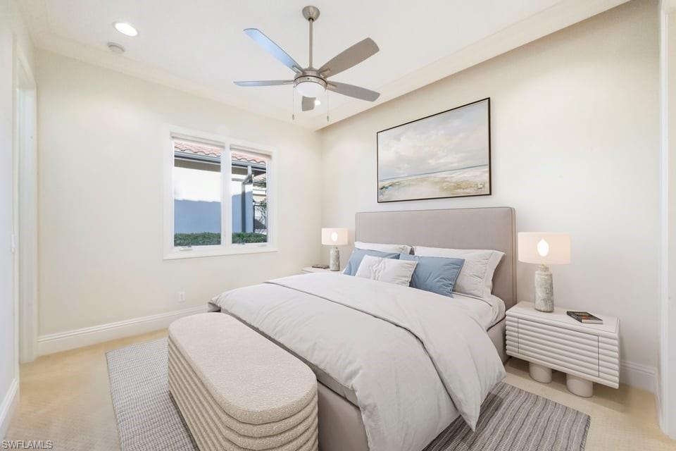 Guest suite virtually staged