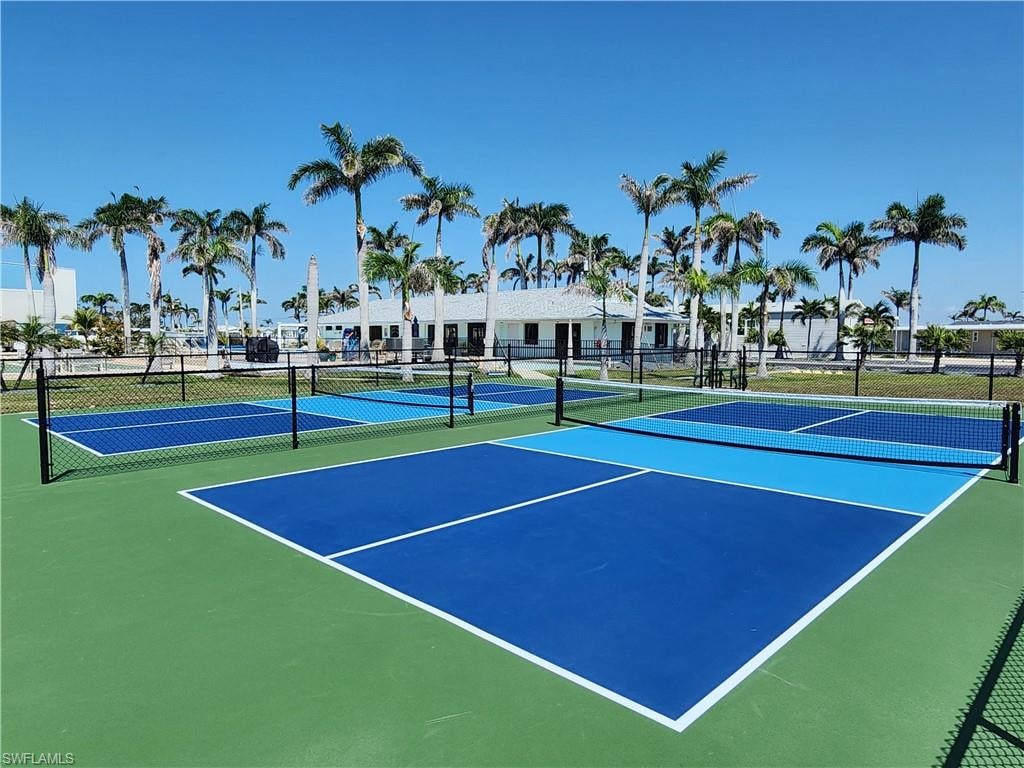 View of pickleball court