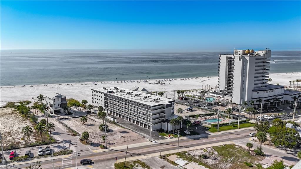 Aerial view of expansive coastline