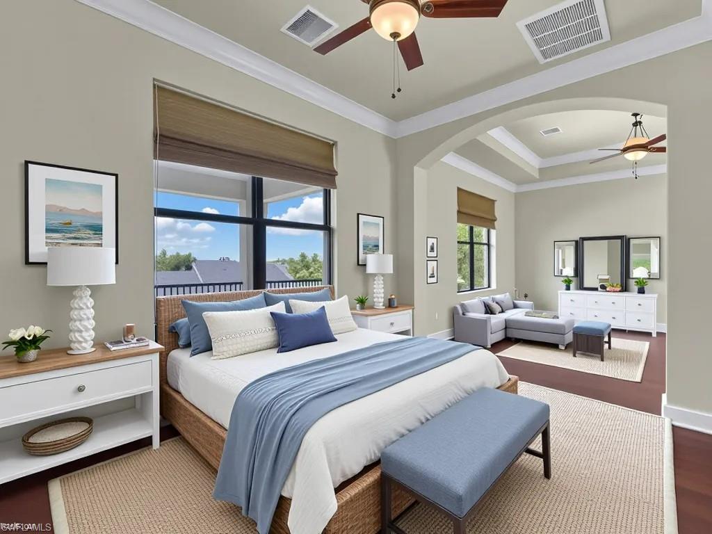 Primary bedroom- virtually staged