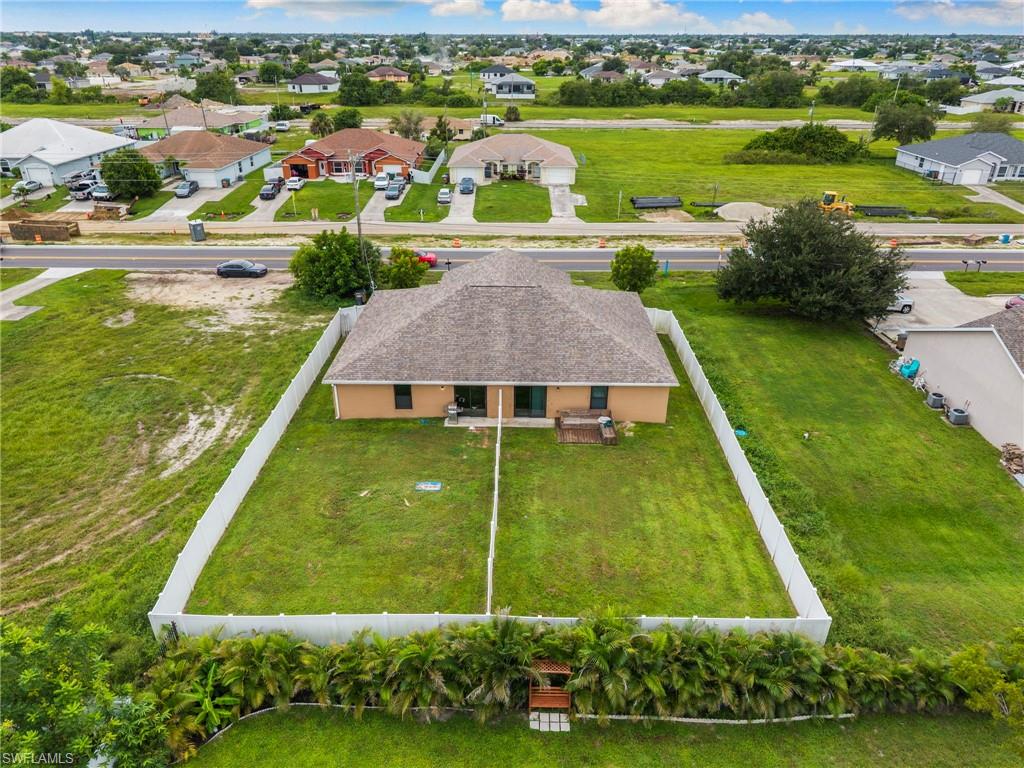 Aerial view of residential area