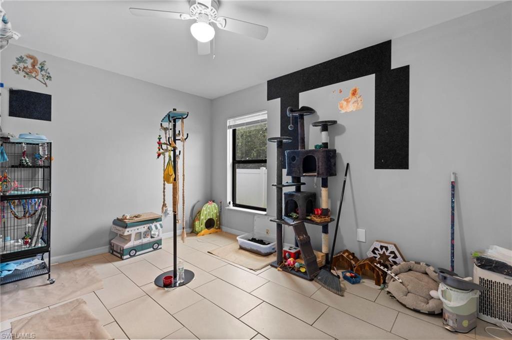 Exercise area with heating unit