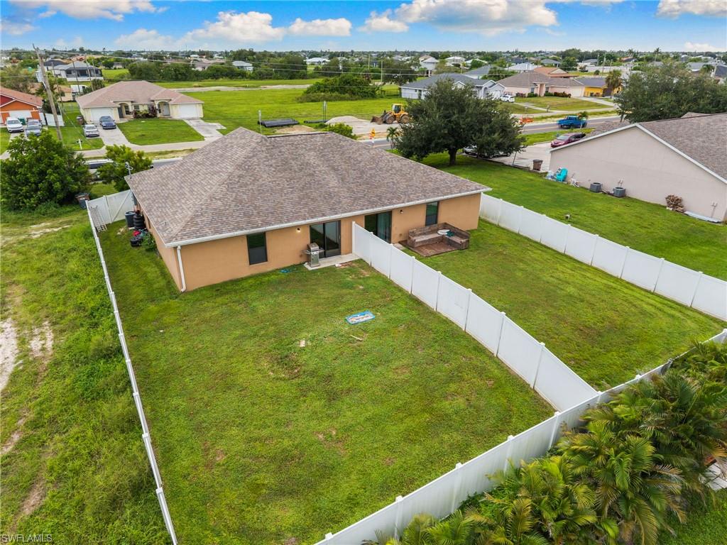 Aerial perspective of suburban area
