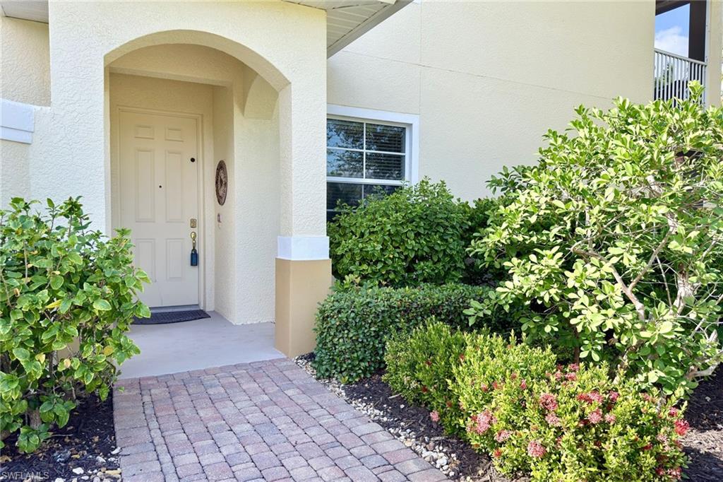 Nicely landscaped entry