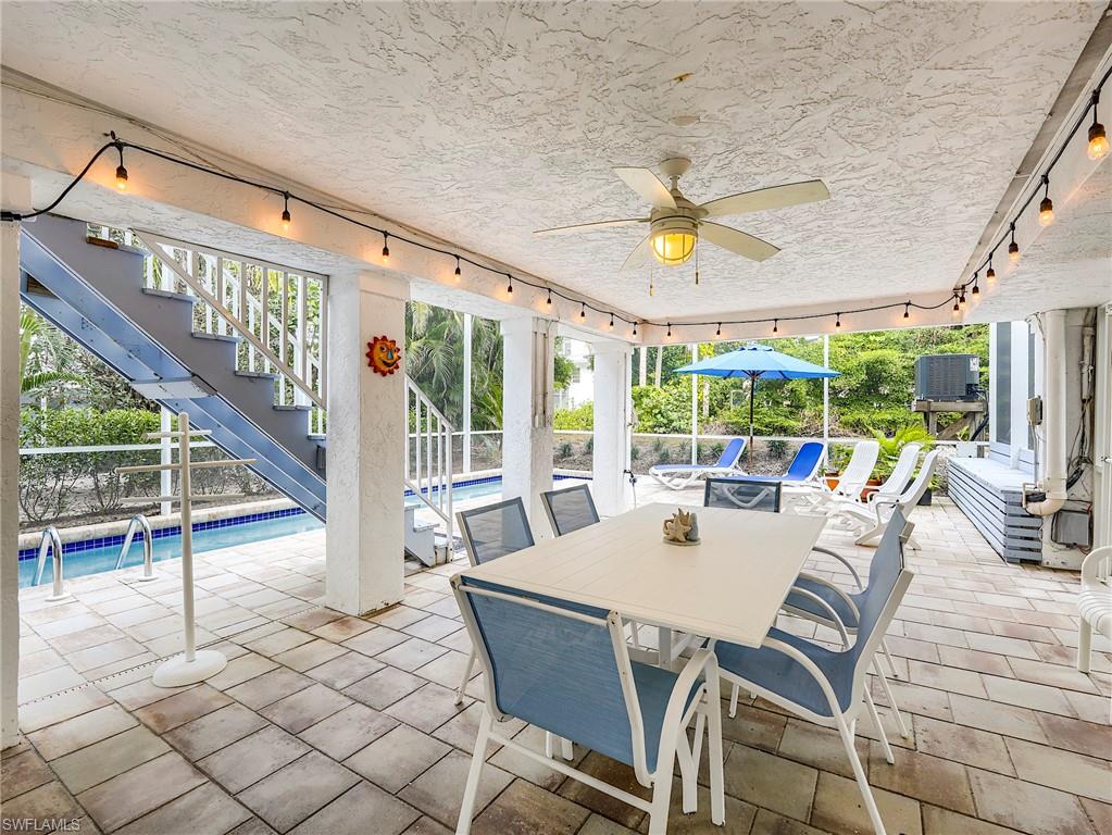 Large covered dining area
