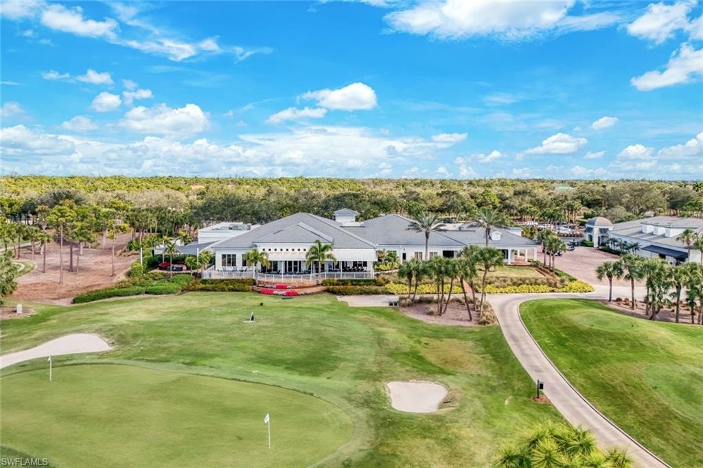 Drone / aerial view of a local golf course