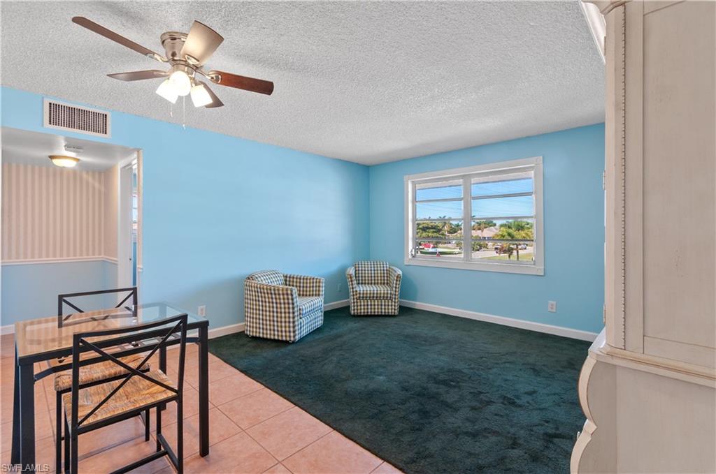 Living room and dining room