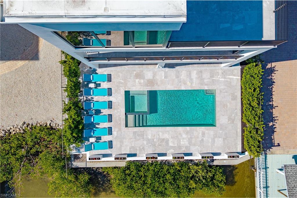 Aerial view of a pool area - Virtually Edited Image