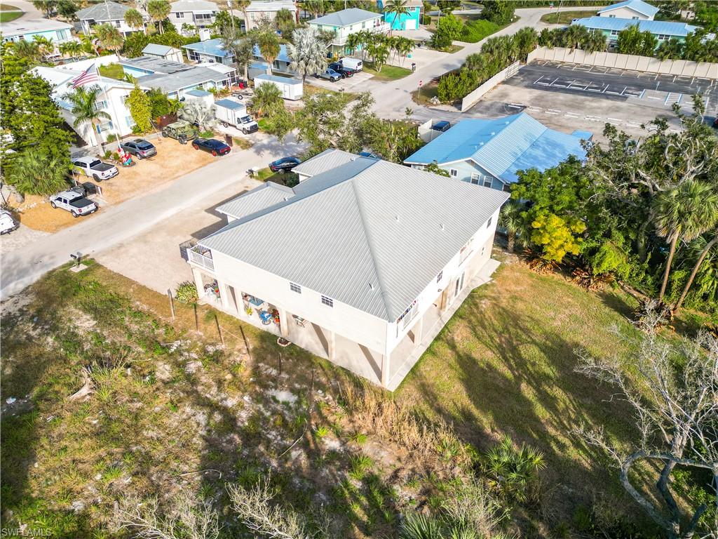 Aerial perspective of suburban area
