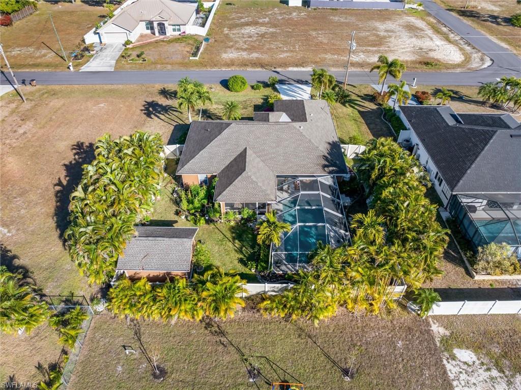 Aerial perspective of suburban area
