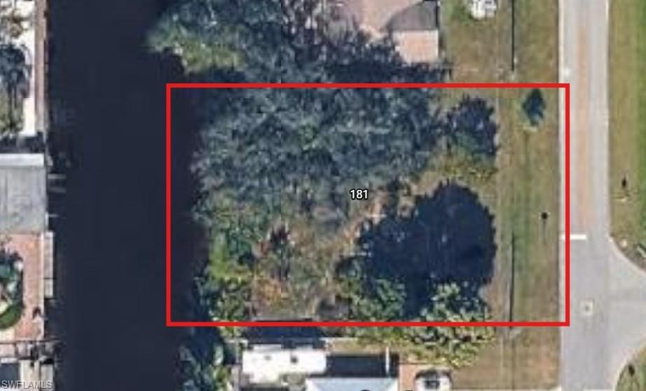 Map / location with property parcel outlined