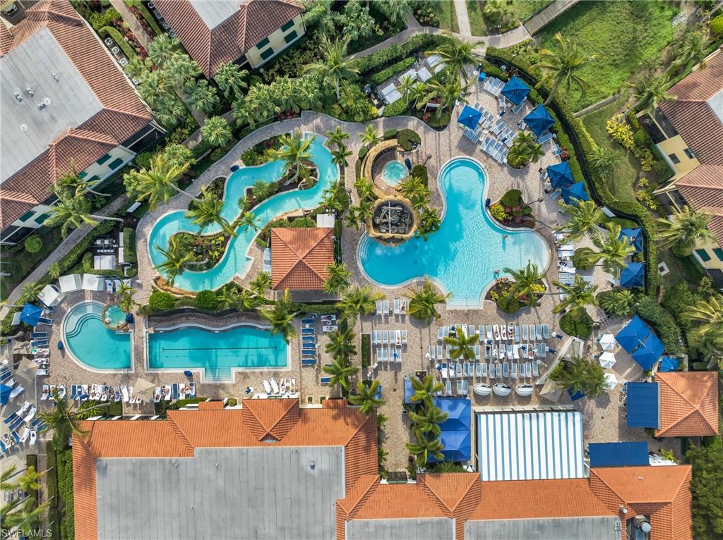 Bird's eye view of a pool