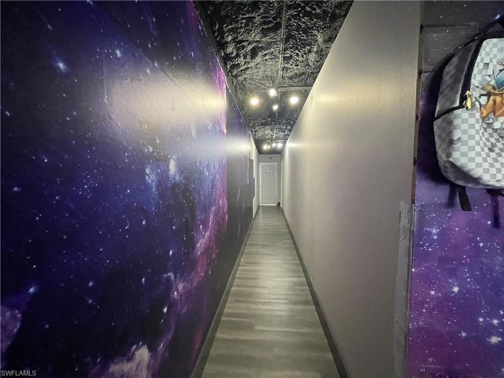 Hallway featuring oil tank