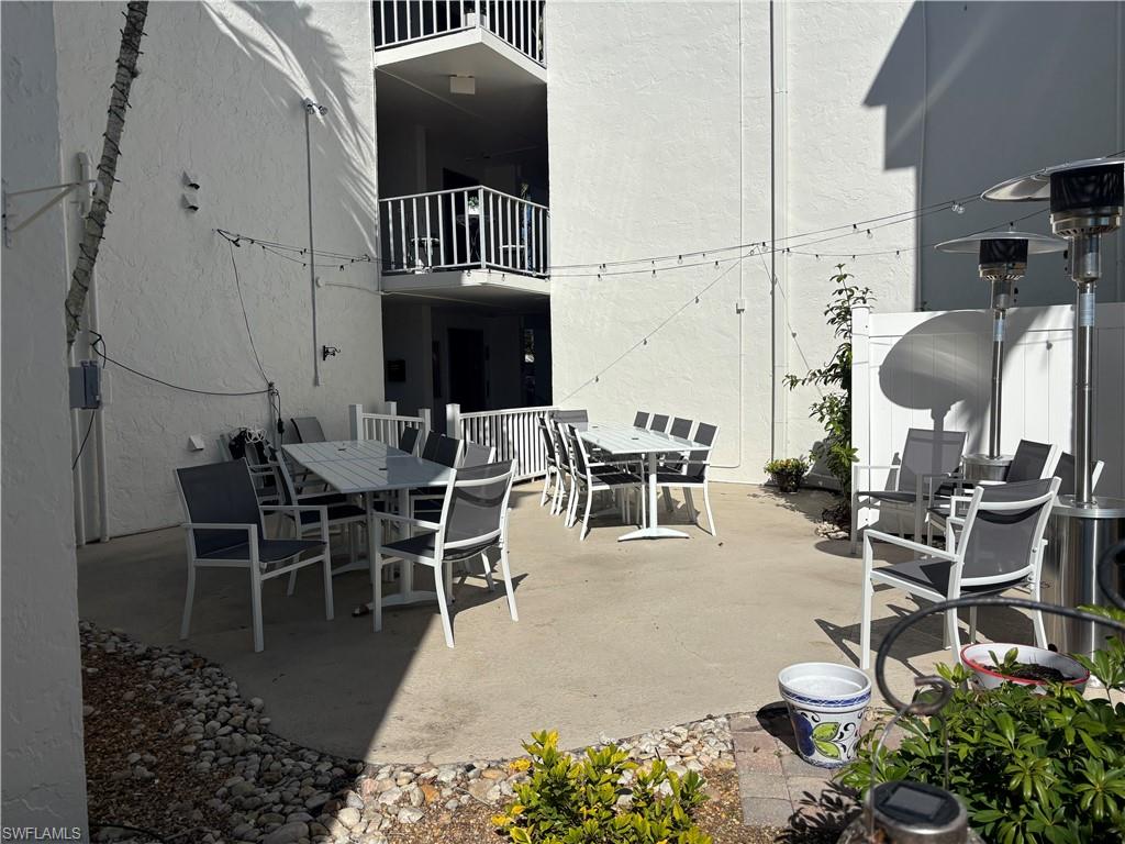 View of patio featuring outdoor dining space