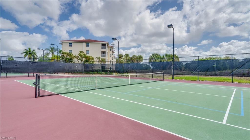 View of tennis court