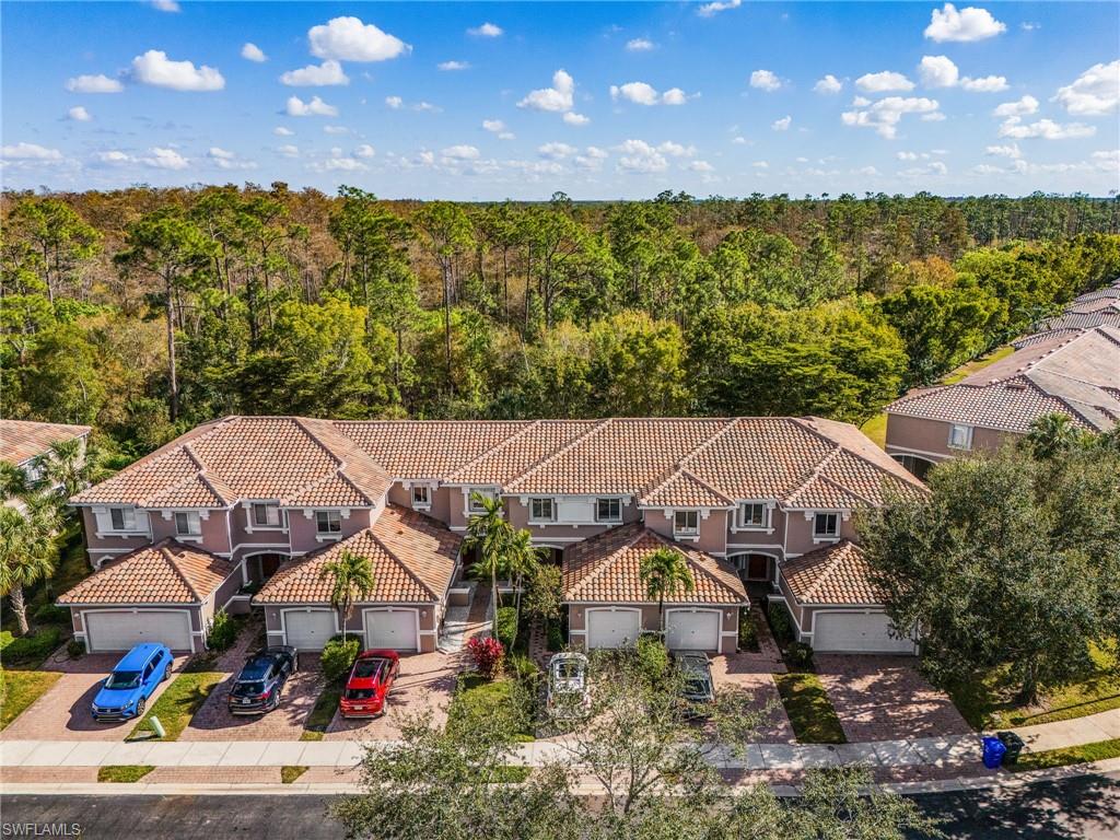 Aerial perspective of suburban area