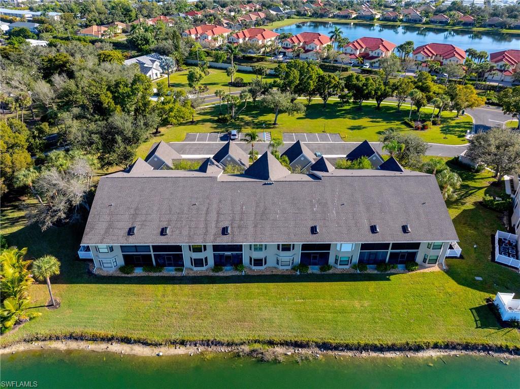 Drone / aerial view of a nearby body of water