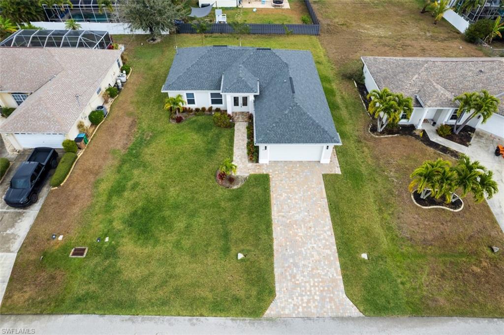 View from above of property