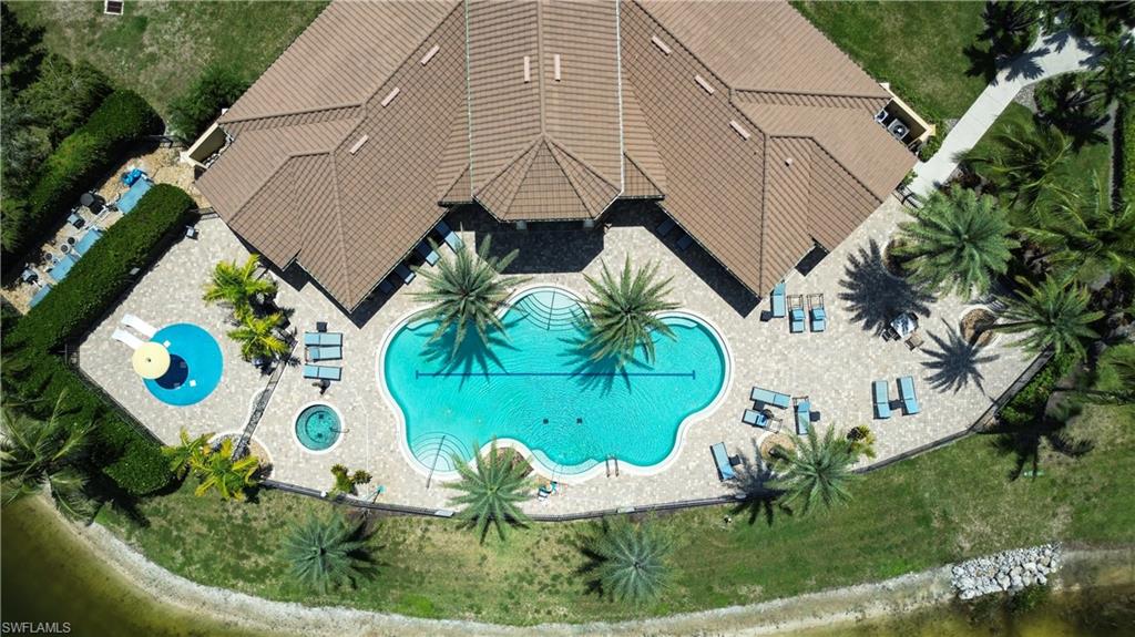 Bird's eye view of a pool