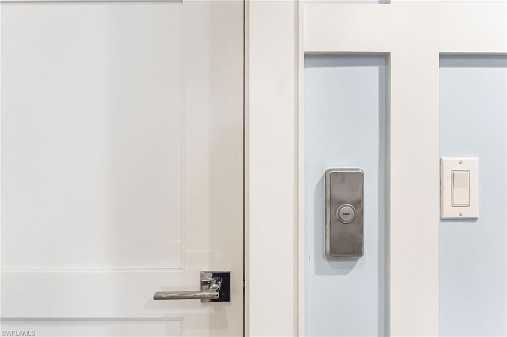 Elevator for access to ground level parking, as well as first and second floor living areas.