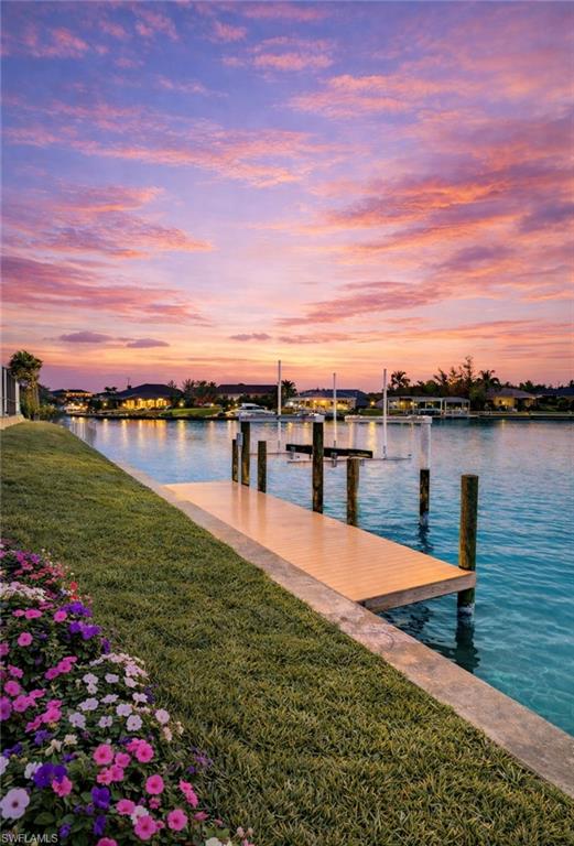 Dock with a yard and a water view (Rendered photo)