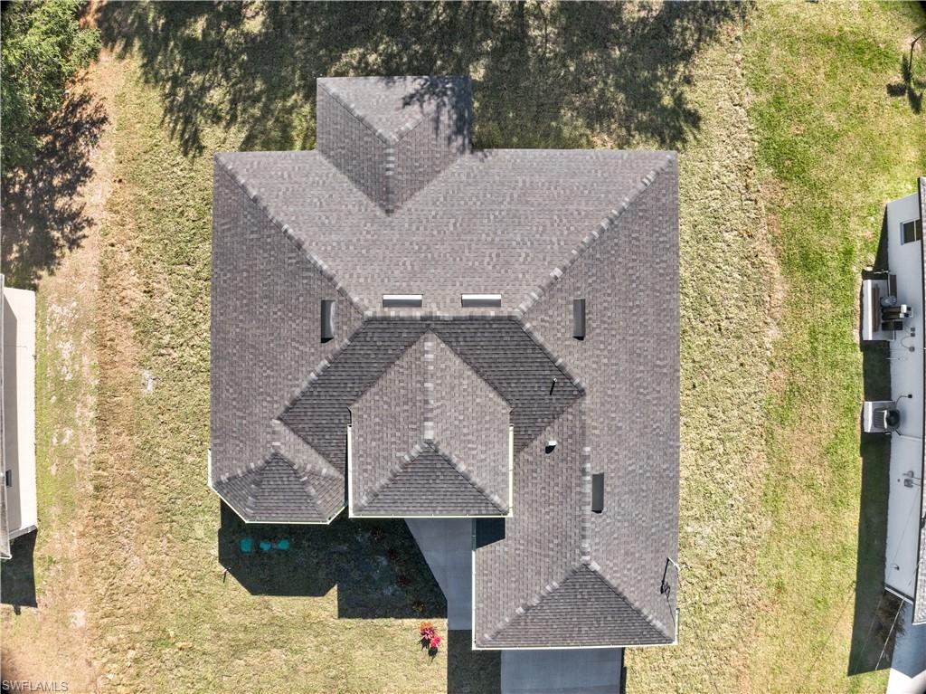 View from above of property