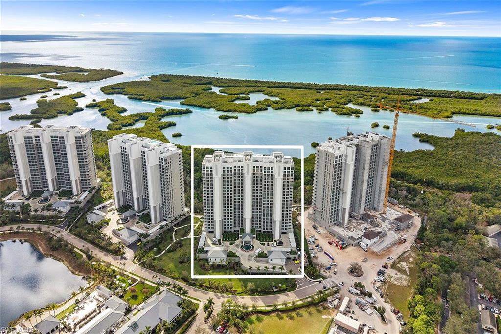Bird's eye view of a large body of water