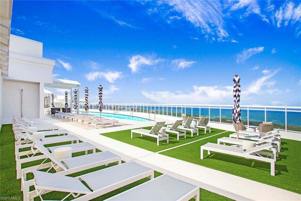 Rooftop pool area.
