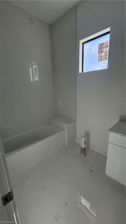 Full bathroom featuring vanity and tub / shower combination