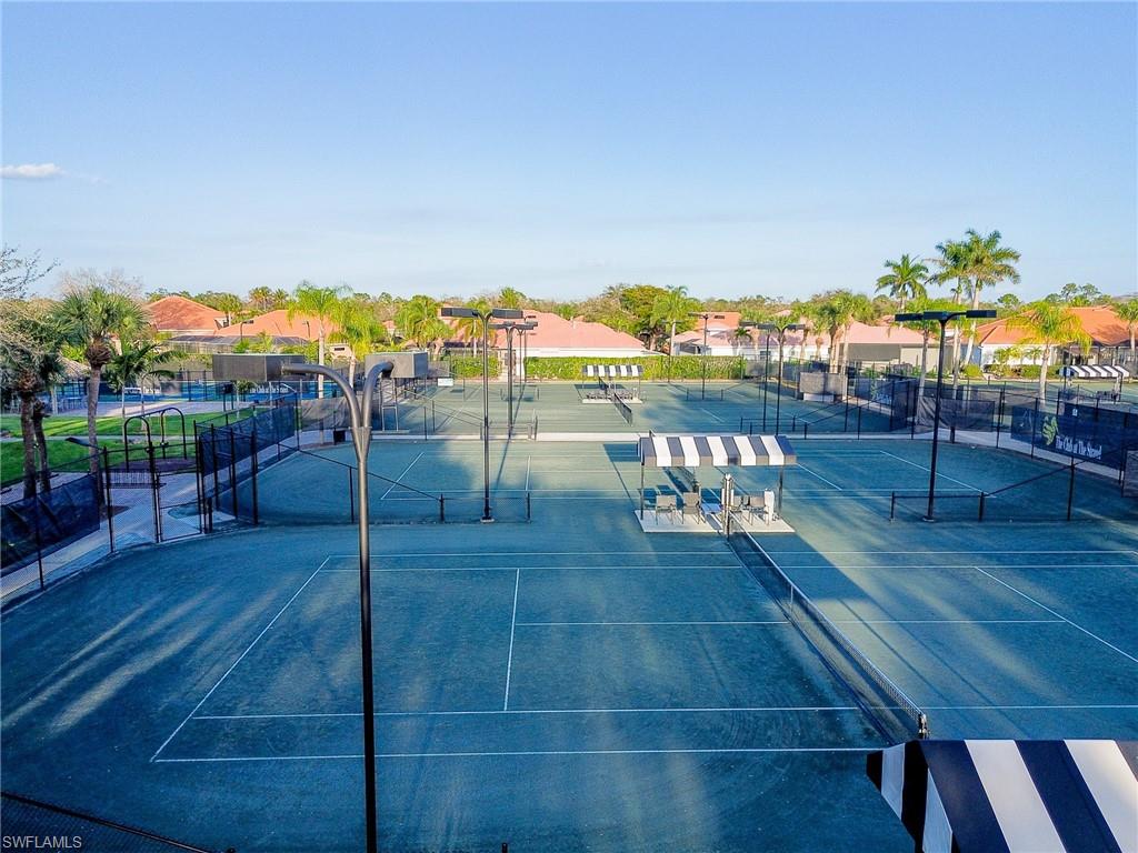 View of tennis court