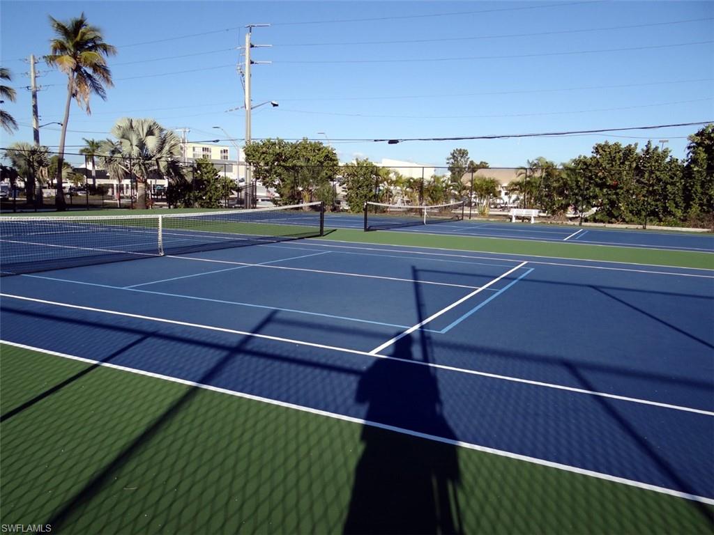 View of tennis court