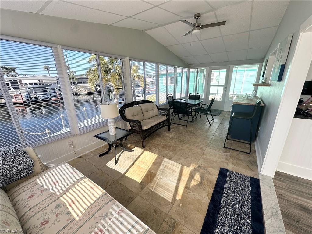 Florida room overlooking the canal