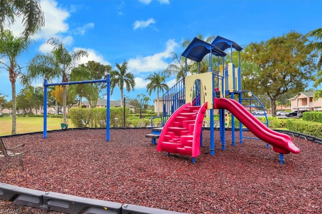 View of community play area with jungle gym