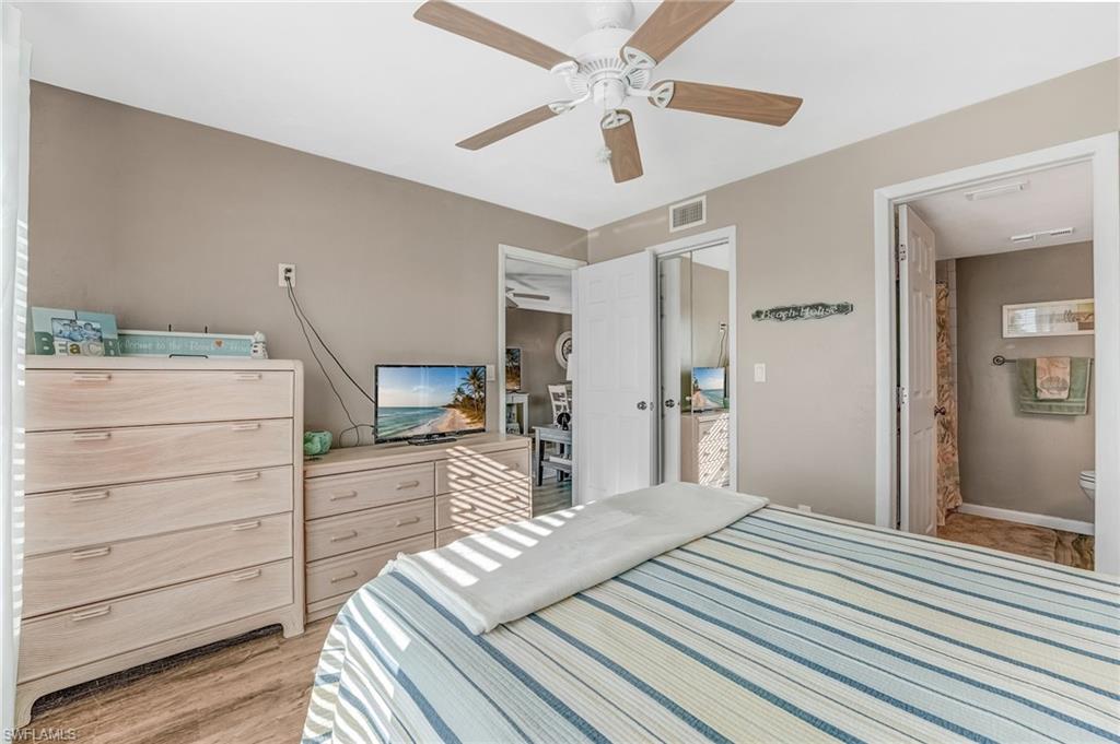 The primary bedroom features a walk-in closet and an ensuite bathroom.