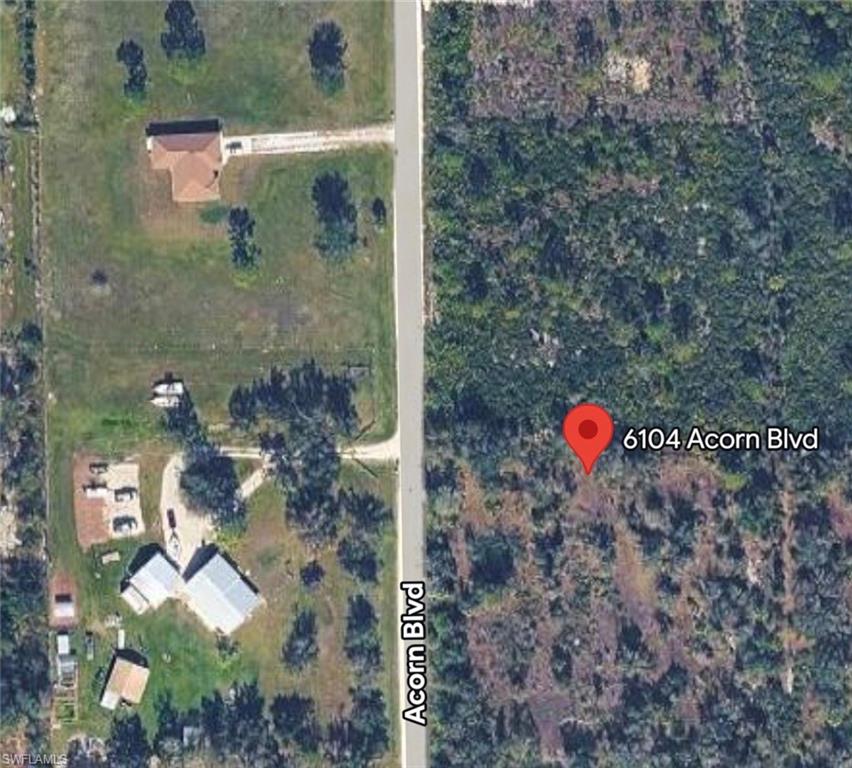 Aerial map of property and surrounding area