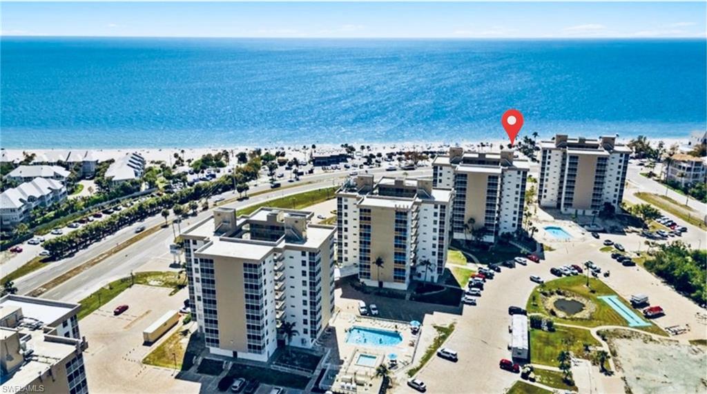 Drone / aerial view of apartment complex