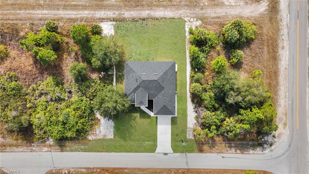 View from above of property
