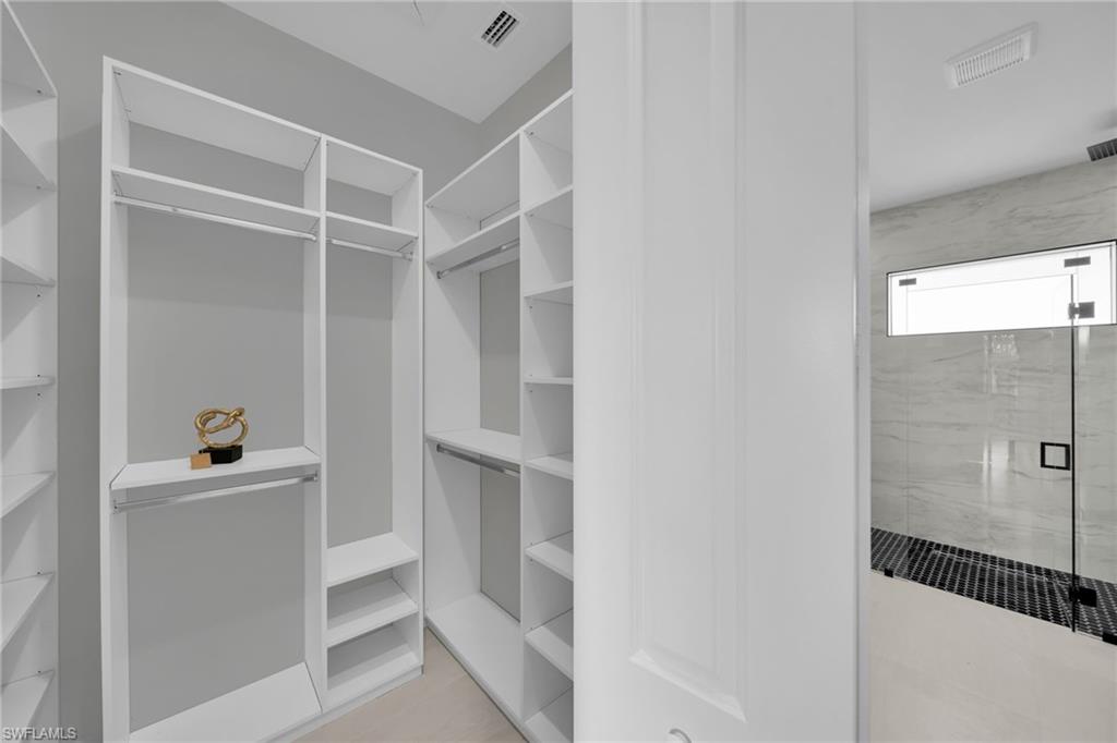 View of walk in closet