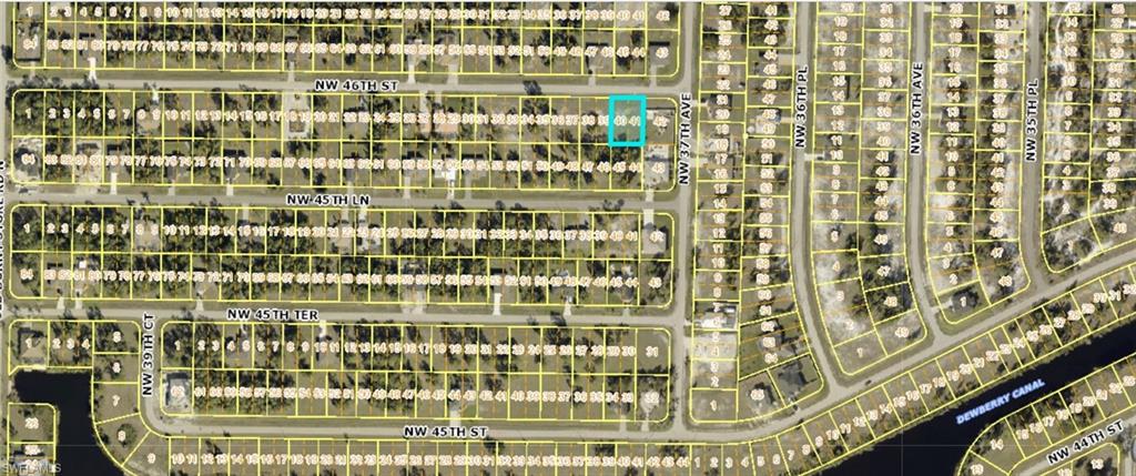Aerial map of property and surrounding area