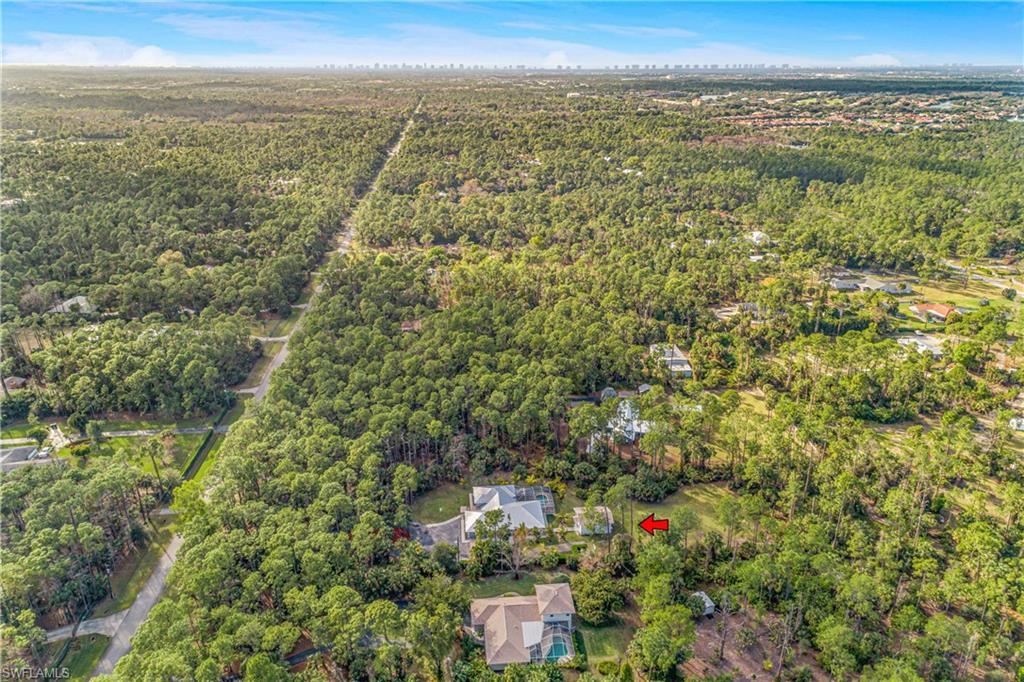 Aerial overview of property's location