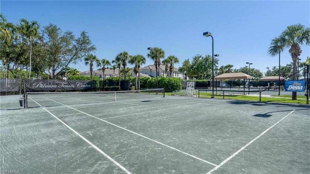 View of tennis court