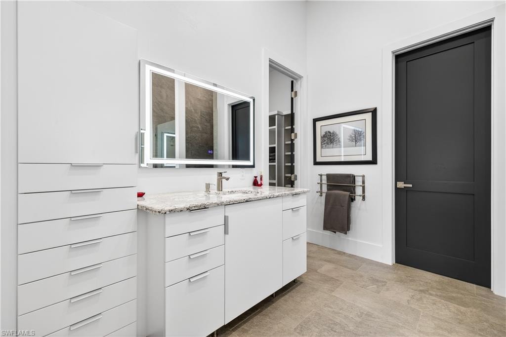 Bathroom featuring vanity