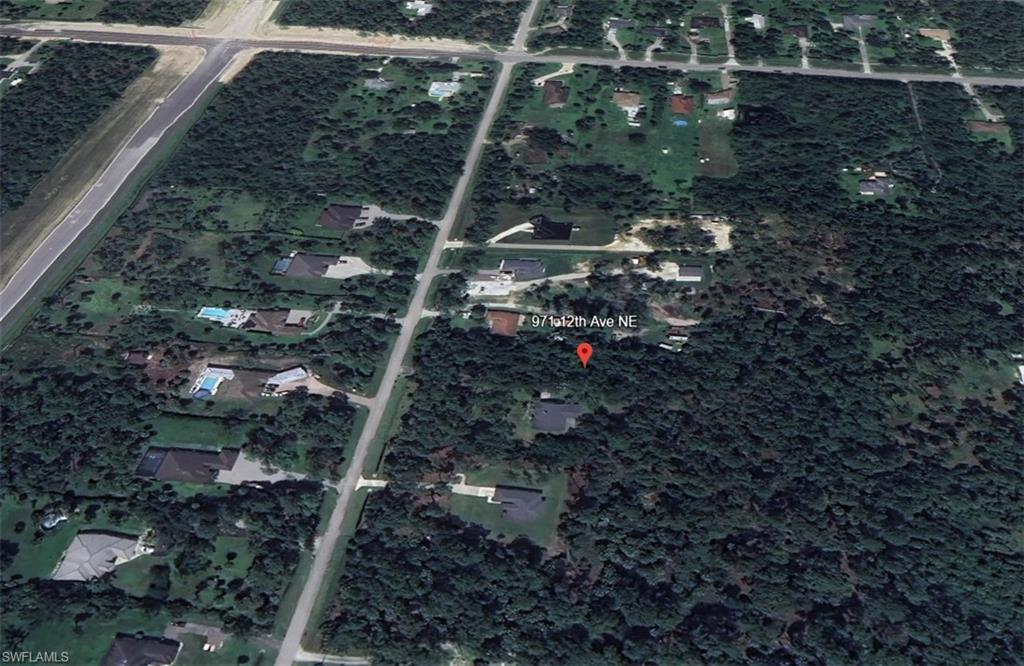 Aerial view of property's location
